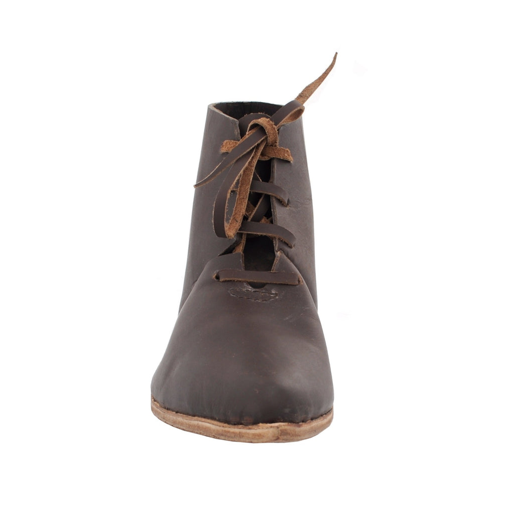 GDFB Front Laced Ankle Boots - Dark Brown