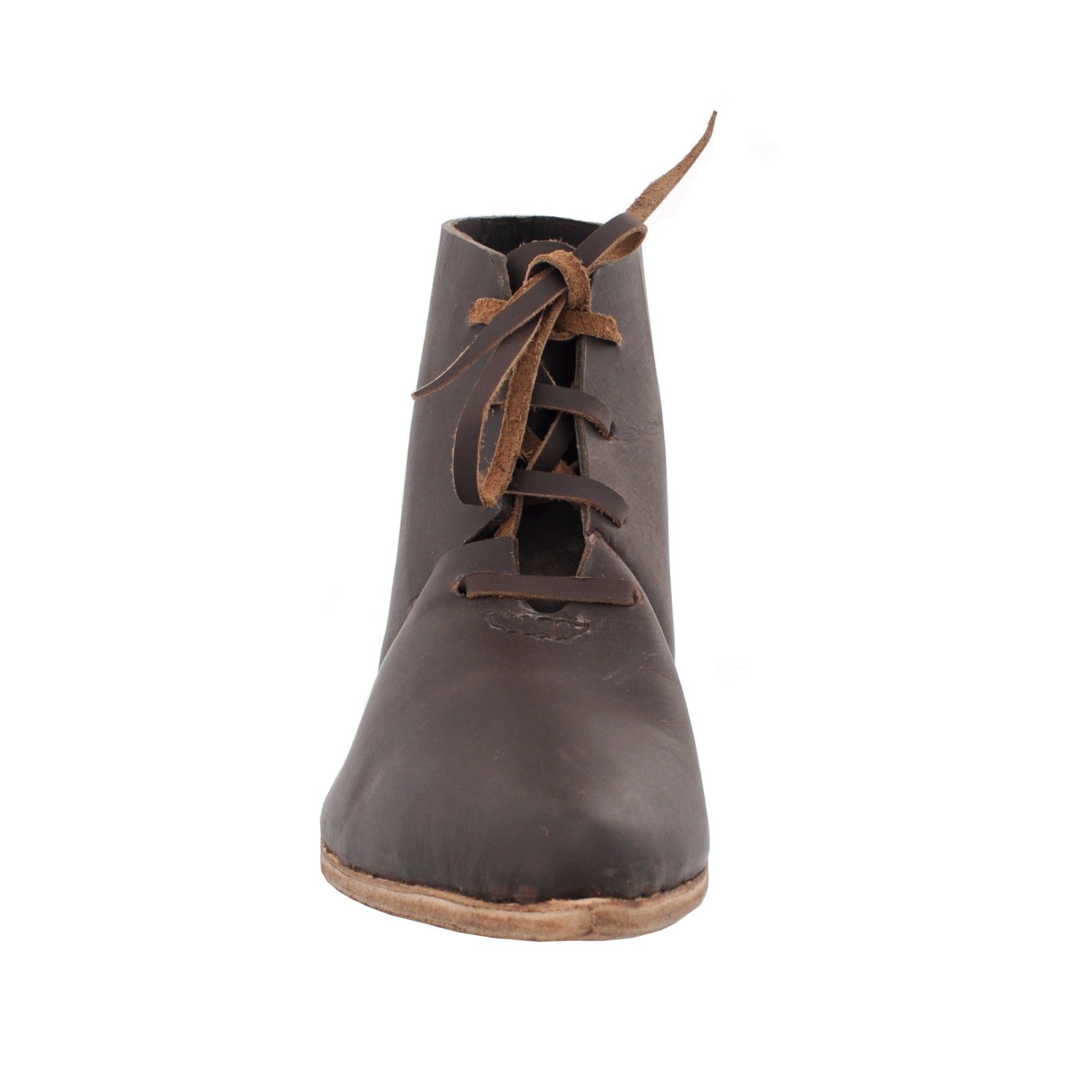 GDFB Front Laced Ankle Boots - Dark Brown