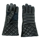 Red Dragon padded leather fencing gloves for SCA rapier, front view