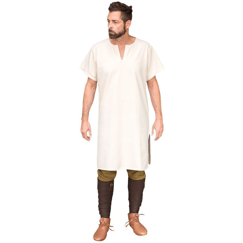 Short sleeve viking style cotton undertunic.