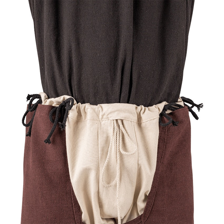 Brandolf Warrior Chausses in Brown, close-up of the ties at the top, second view