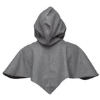 Mytholon grey wool medieval hood.