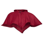 A burgundy hooded cape for ren faire.