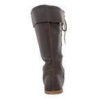 GDFB Knee Length Medieval Laced Boots - Brown Leather