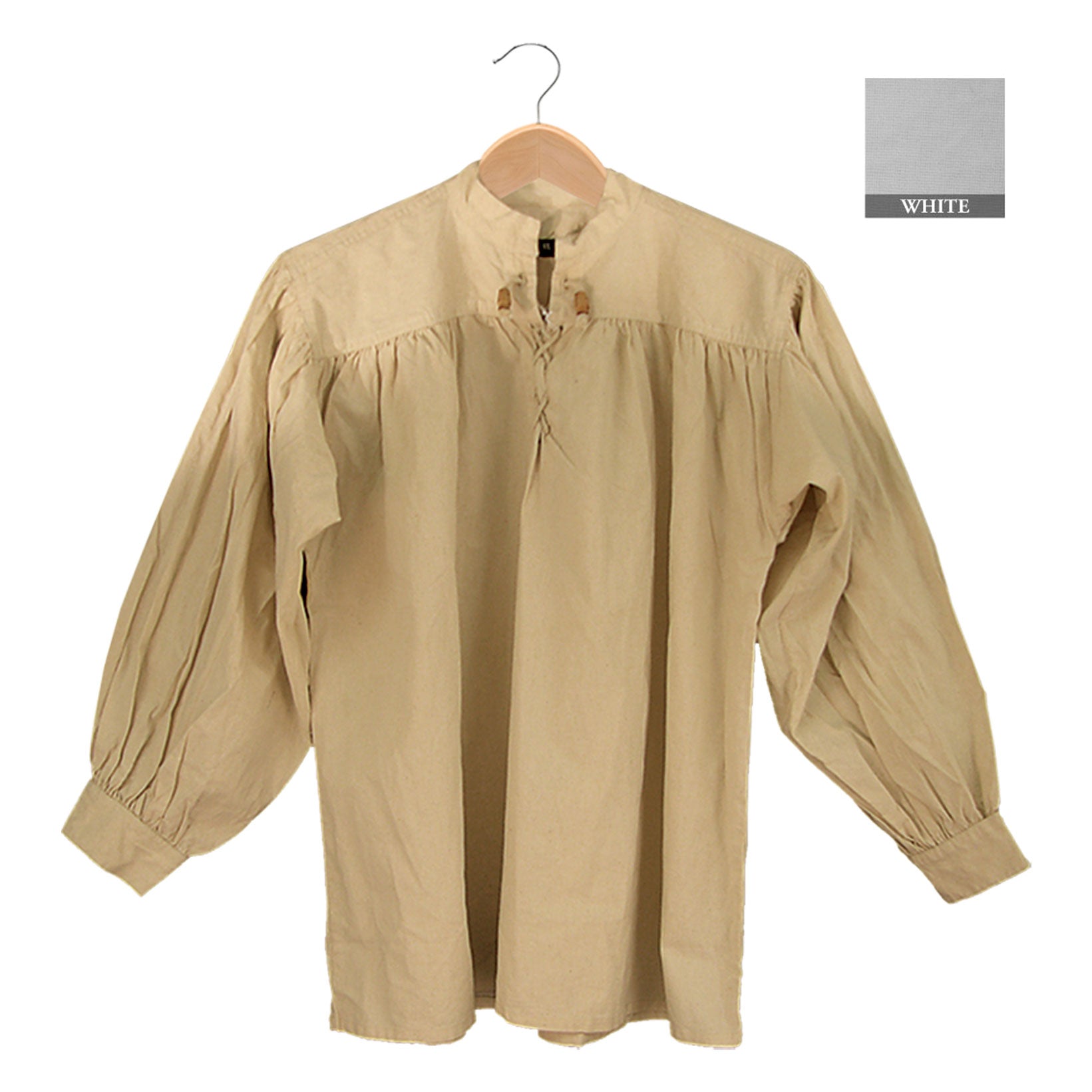 GDFB Cotton Shirt - Collarless - Laced w/ Toggles