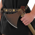 GDFB Medieval Axe Holder – Leather Belt Loop with Steel Ring