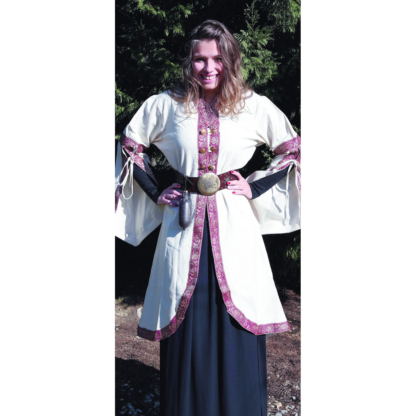 GDFB Medieval Kirtle Women's Back-Laced Cotton Cloak