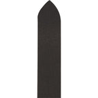 A single black textured strip with a pointed top, shown vertically on a plain white background.