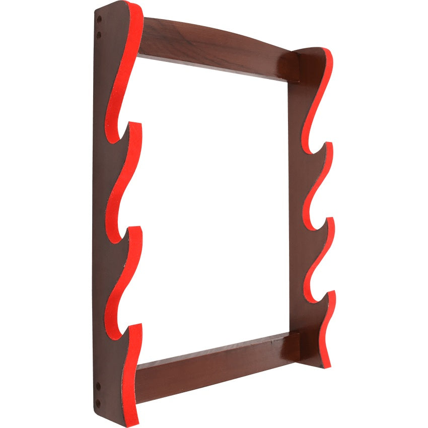 House of Warfare wooden three sword display stand.