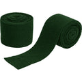 Woolen Arm Wraps with Brooches in Green, rolled wool wrap with trailing end