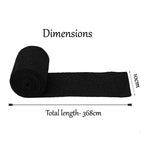 Wool leg wraps size explanation.