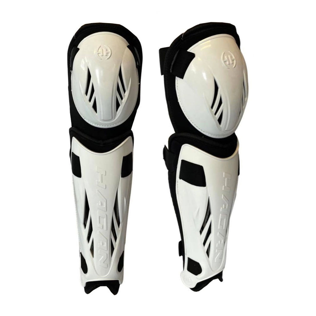 Hagan H-5 adjustable shin guards for longsword.