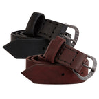 Louis Belt in Black and Brown – flat lay, both colors shown.