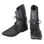 Mytholon black leather half boots for SCA.