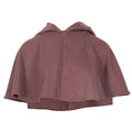 A dusty rose-brown hooded cape or cloak with a draped, cape-like silhouette, shown against a plain white background.