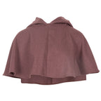 A dusty rose-brown hooded cape or cloak with a draped, cape-like silhouette, shown against a plain white background.