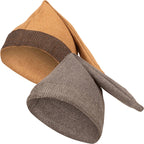Toki Wool Hat in Grey and Sand – side by side comparison