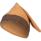 Toki Wool Hat in Sand – side angle with buckle strap
