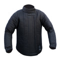 Black fencing jacket on a white background