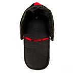 Red Dragon leather mask overlay side view, mask not included