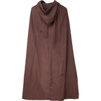 A brown hooded cloak or cape with a draped neckline, shown against a plain white background.