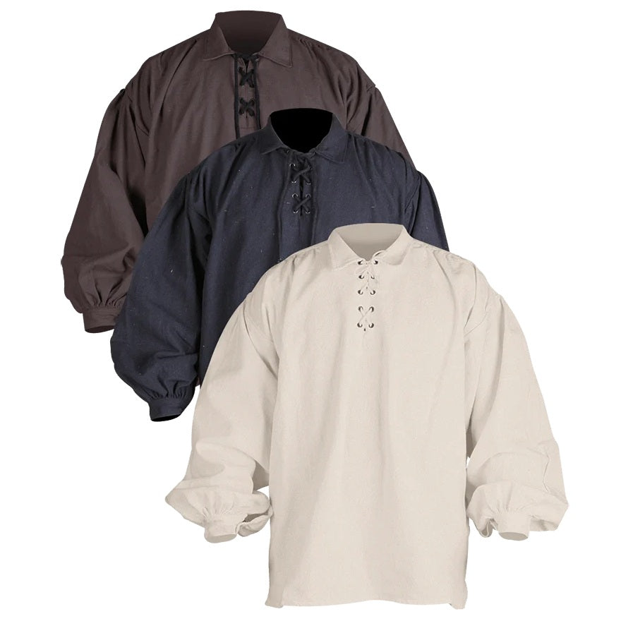Jonathan Shirt in Black and Cream – side by side comparison
