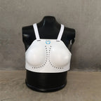 White chest protector for women.