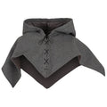 Wool medieval hood, grey. 