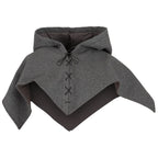 Wool medieval hood, grey. 
