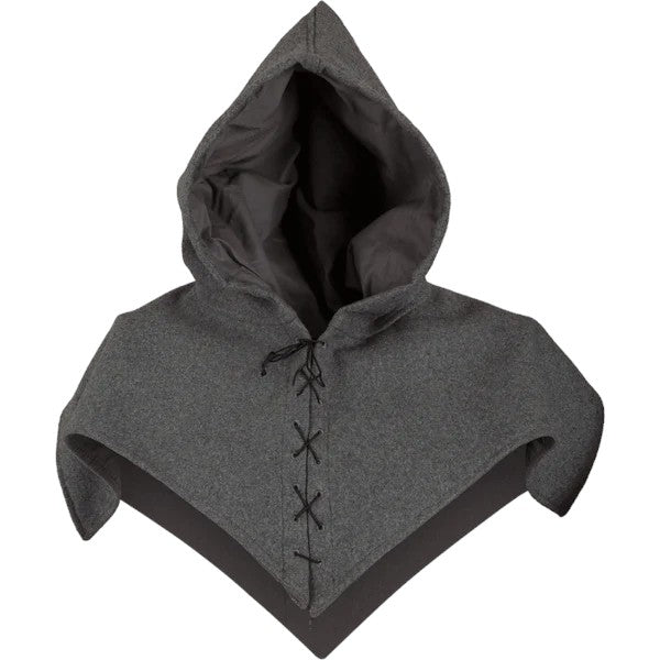 Medieval style hood on white background. 