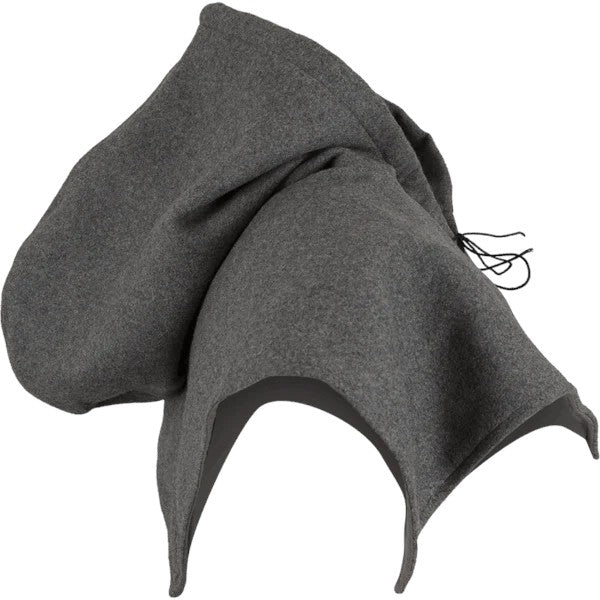Warm grey medieval hood for Ren Faire. 